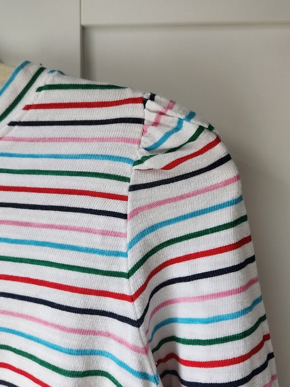 LOFT Long Sleeve Rainbow Striped Tee - - Picture 4 of 4
